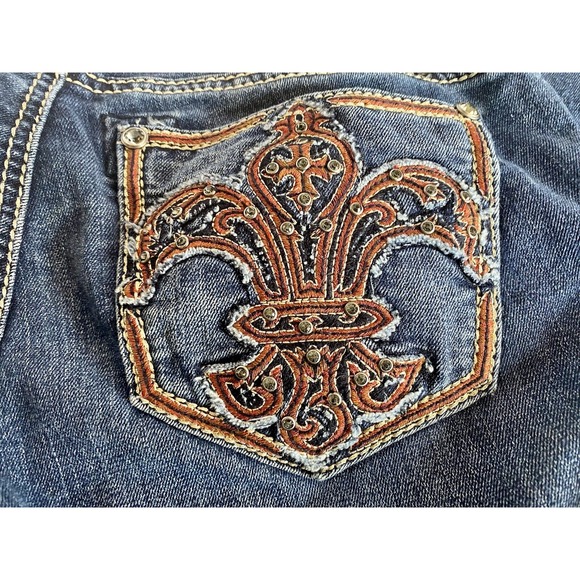 Miss Me Women's Size 27 Skinny Jeans‎ Bling Red Embroidery Back Pockets JP5567G4 - Picture 8 of 11